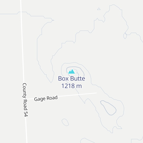 Map of Box Butte