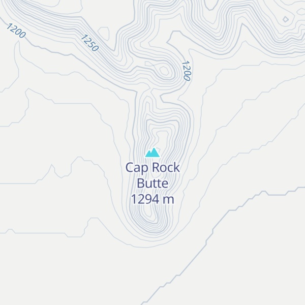 Map of Cap Rock Butte