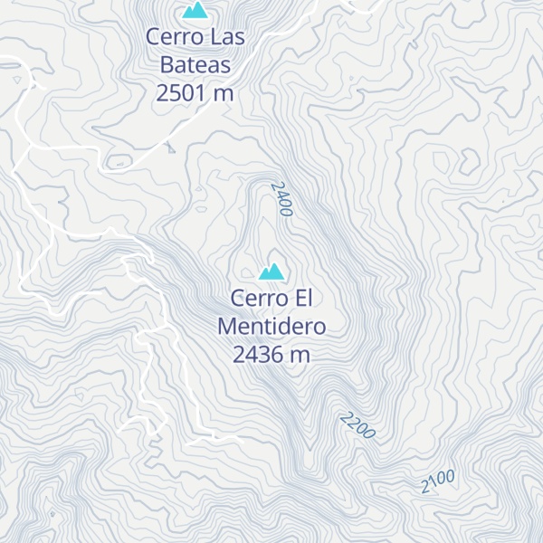 Map of Cerro El Mentidero