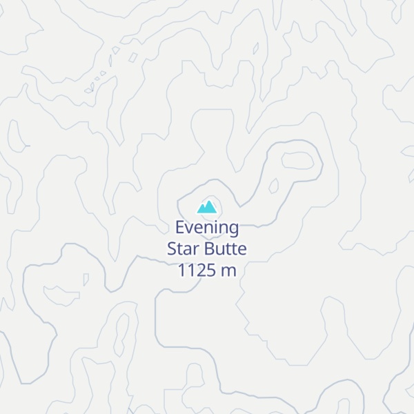 Map of Evening Star Butte