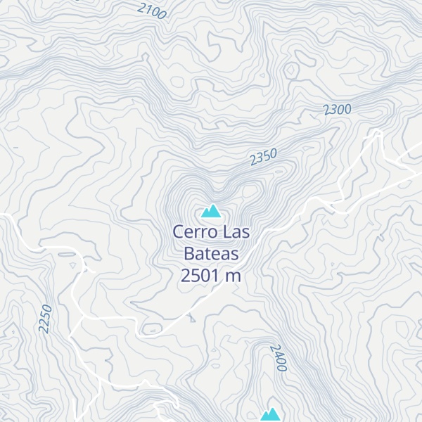 Map of Cerro Las Bateas