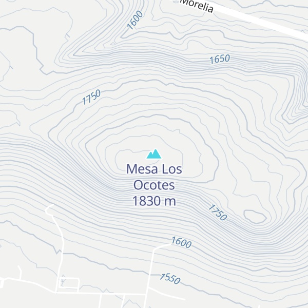 Map of Mesa Los Ocotes