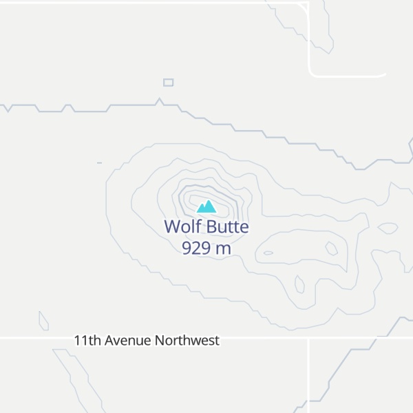Map of Wolf Butte