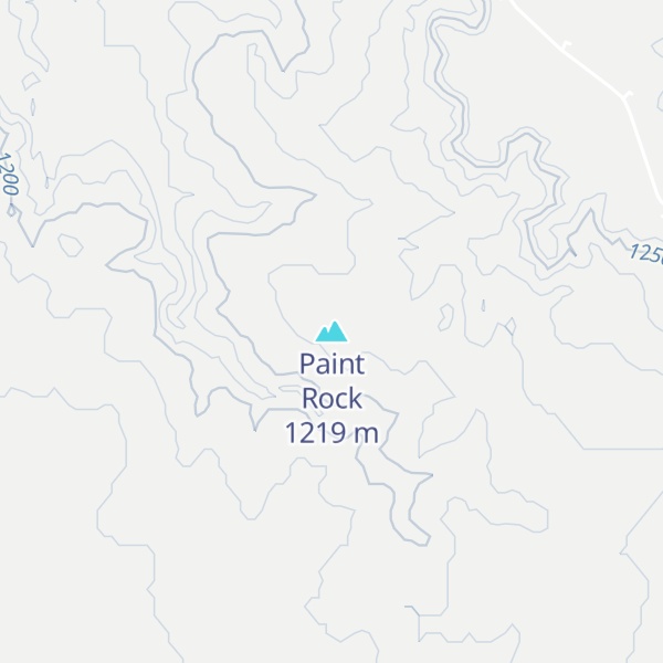 Map of Paint Rock