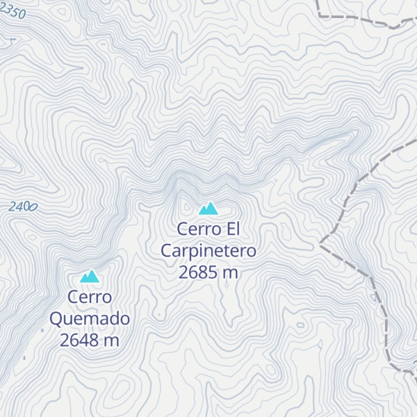 Map of Cerro El Carpinetero