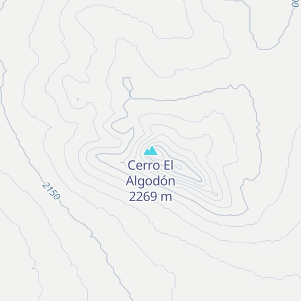Map of Cerro El Algodón