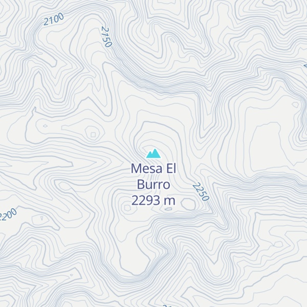 Map of Mesa El Burro