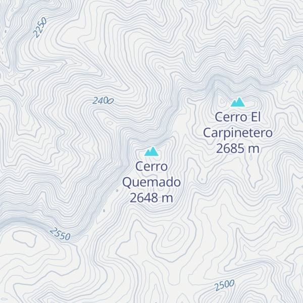 Map of Cerro Quemado