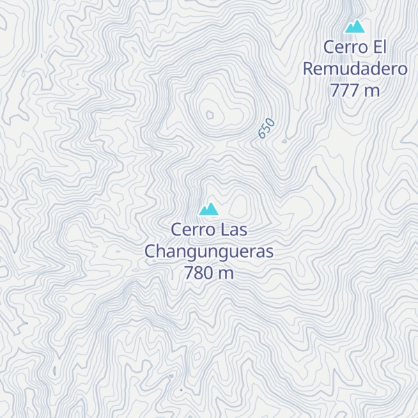 Map of Cerro Las Changungueras