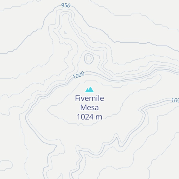 Map of Fivemile Mesa