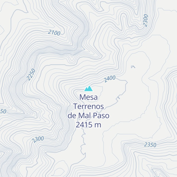 Map of Mesa Terrenos de Mal Paso