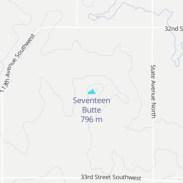 Map of Seventeen Butte