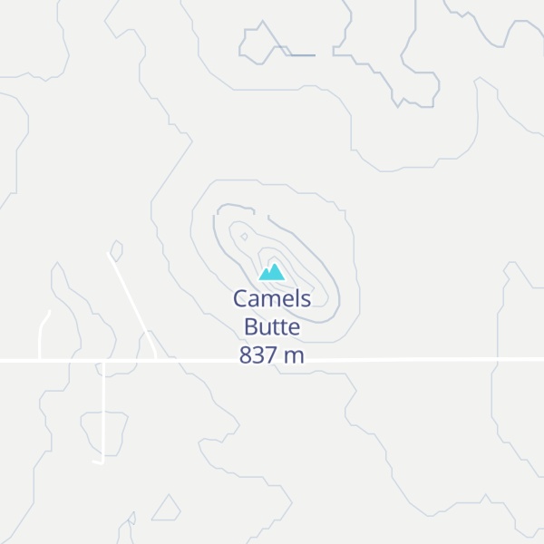 Map of Camels Butte
