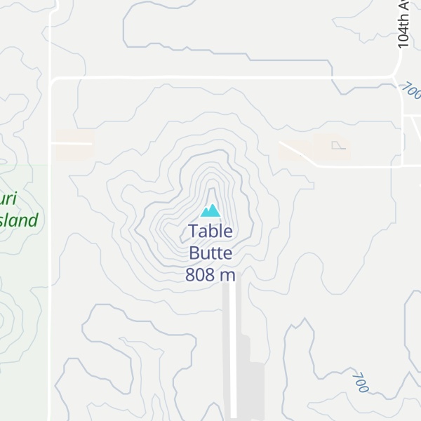 Map of Table Butte