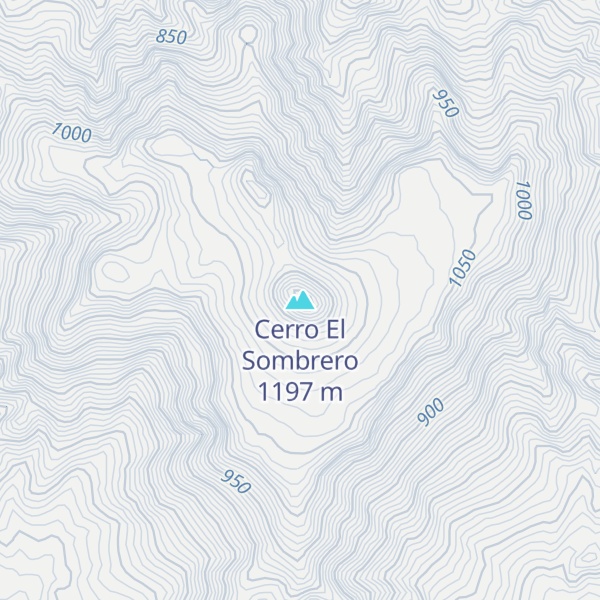 Map of Cerro El Sombrero