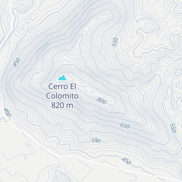 Map of Cerro El Candado