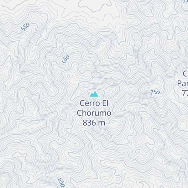 Map of Cerro El Chorumo