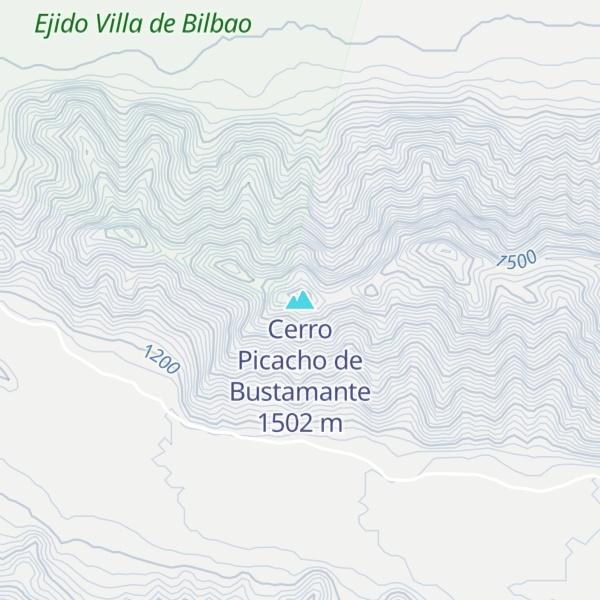 Map of Cerro Picacho de Bustamante