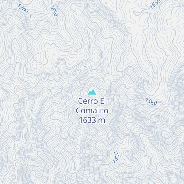 Map of Cerro El Comalito