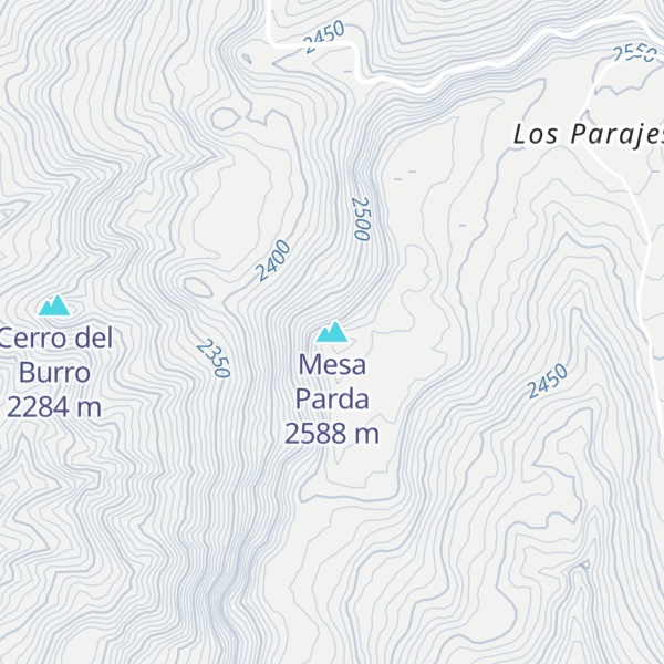 Map of Mesa Parda