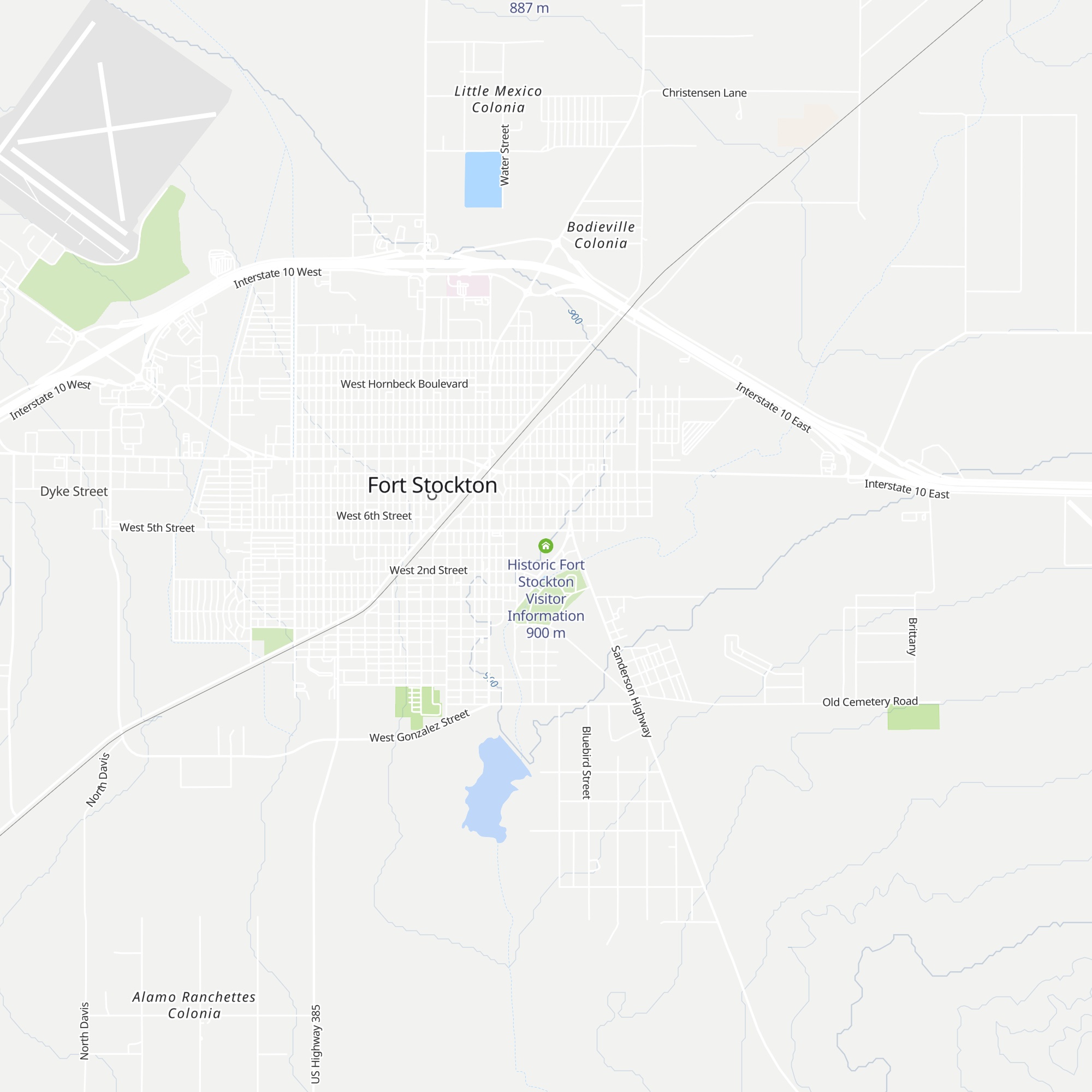 Historic Fort Stockton Visitor Information map