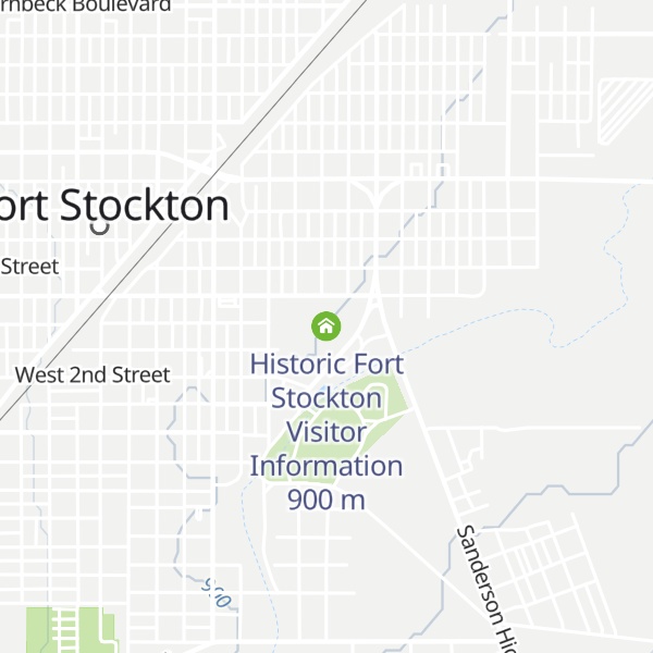 Map of Historic Fort Stockton Visitor Information