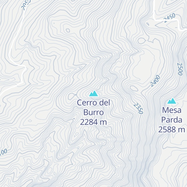 Map of Cerro del Burro