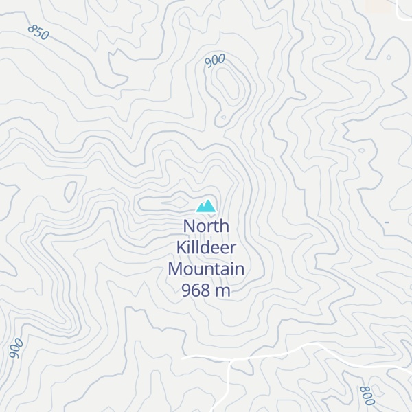 Map of North Killdeer Mountain