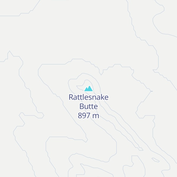 Map of Rattlesnake Butte