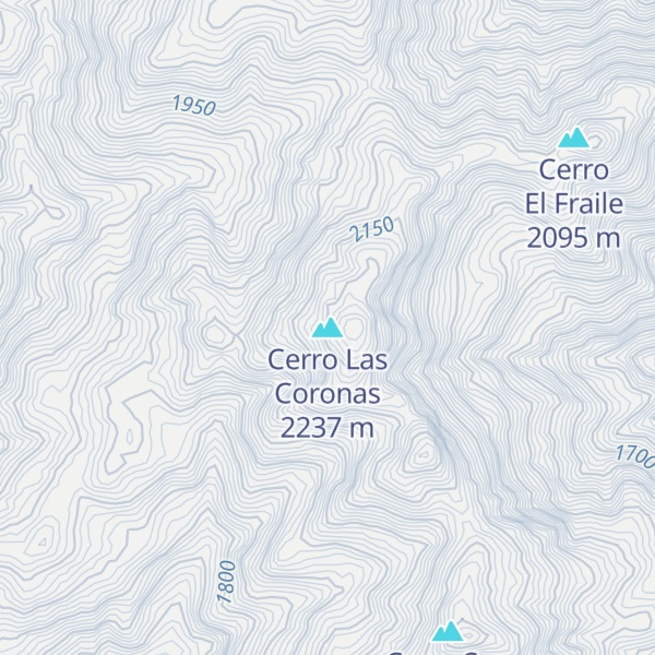 Map of Cerro Las Coronas