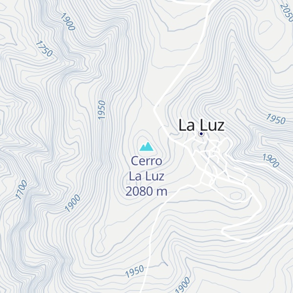 Map of Cerro La Luz