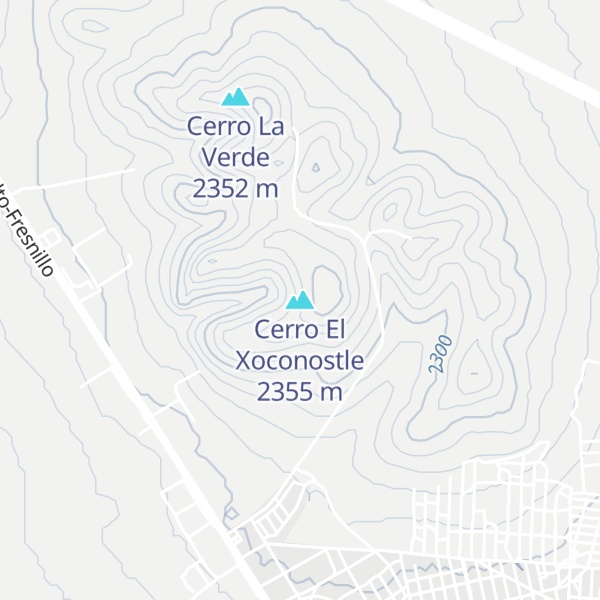 Map of Cerro El Xoconostle