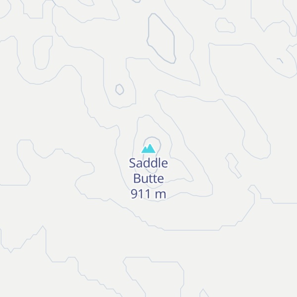 Map of Saddle Butte