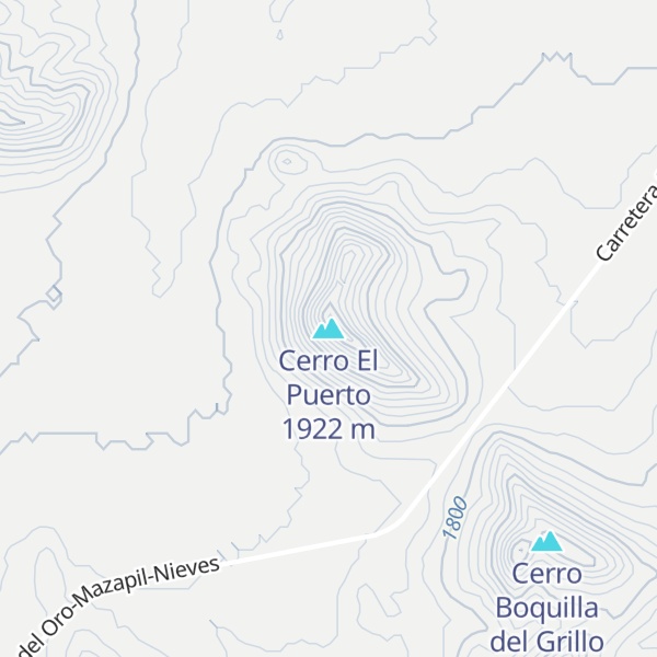 Map of Cerro El Puerto