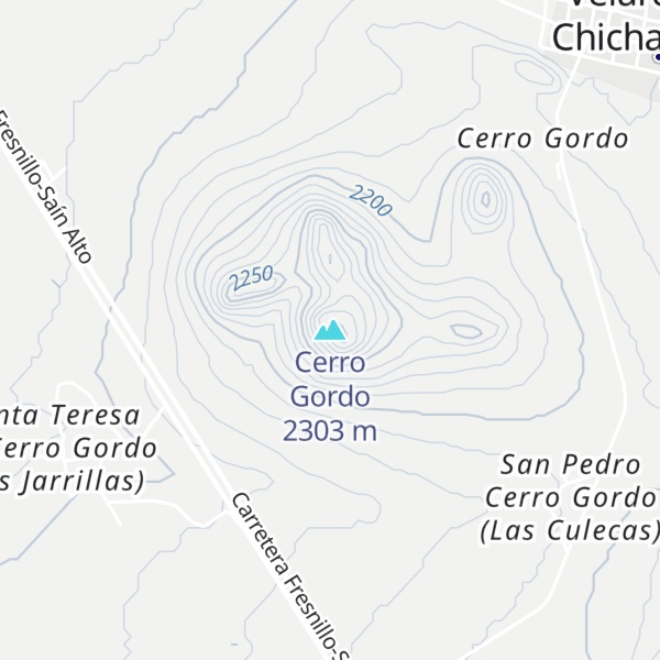 Map of Cerro Gordo