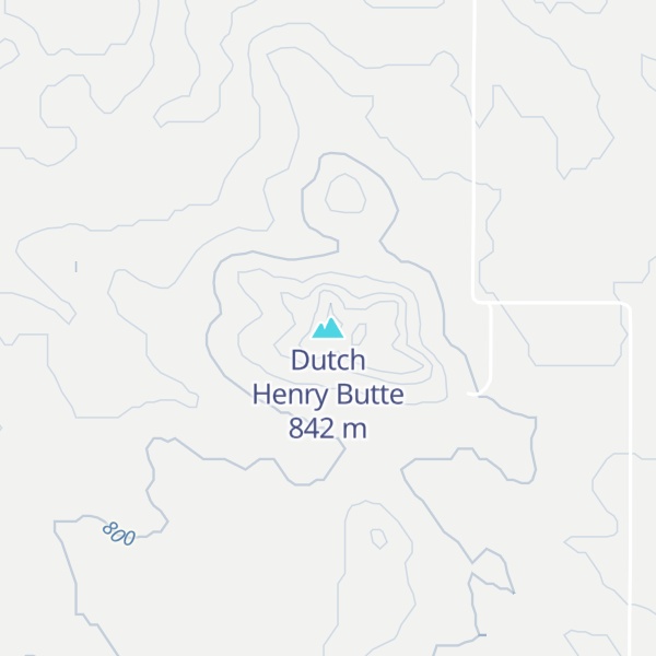 Map of Dutch Henry Butte