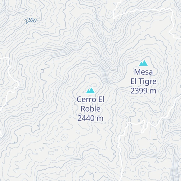 Map of Cerro El Roble