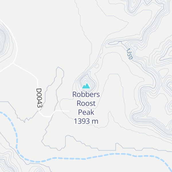 Map of Robbers Roost Peak