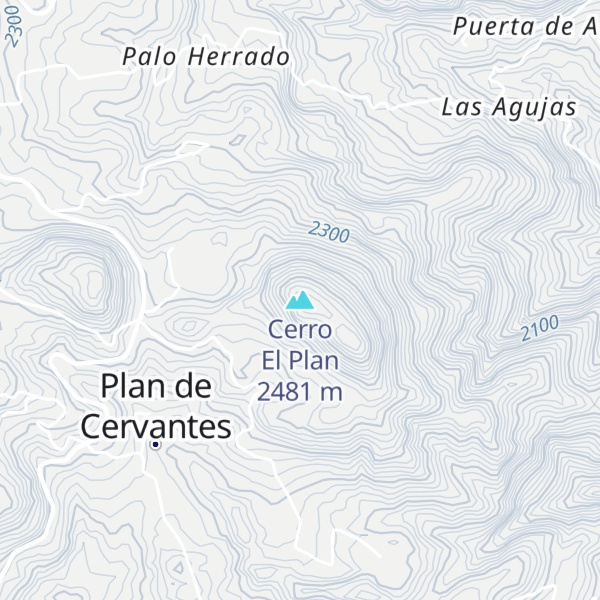 Map of Cerro El Plan