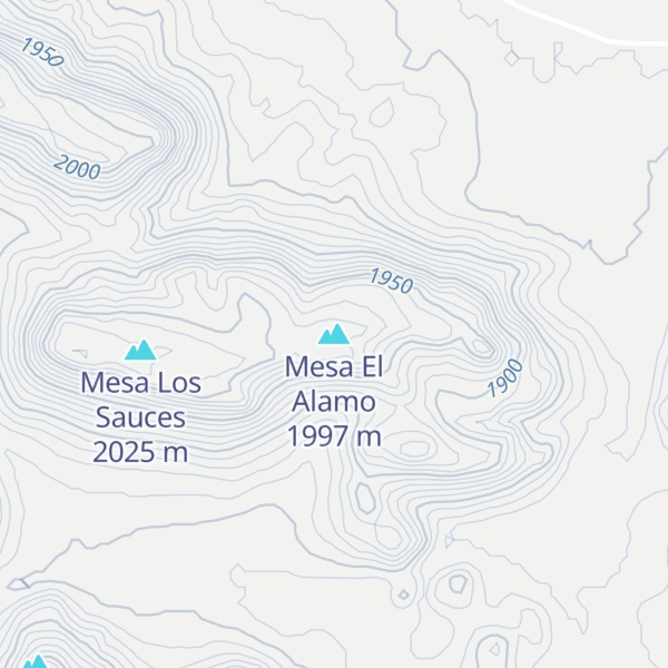 Map of Mesa El Alamo