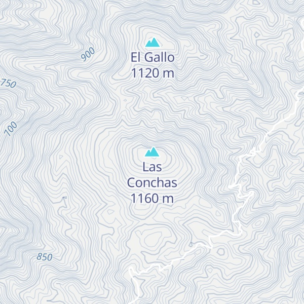 Map of Las Conchas