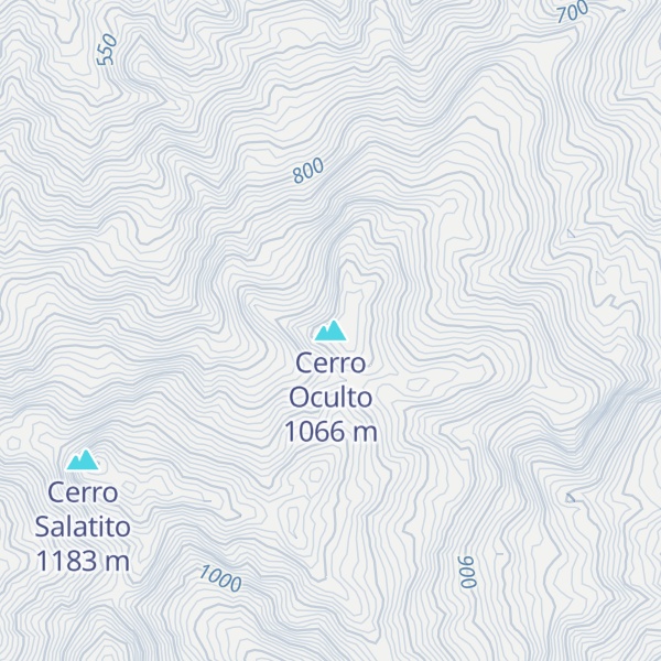 Map of Cerro Oculto