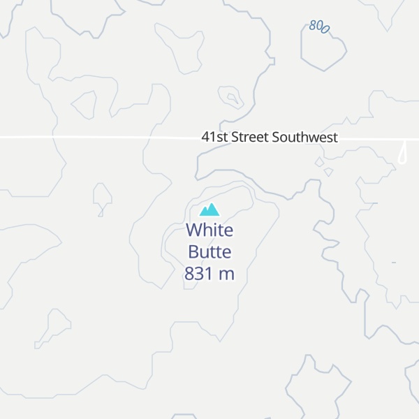 Map of White Butte