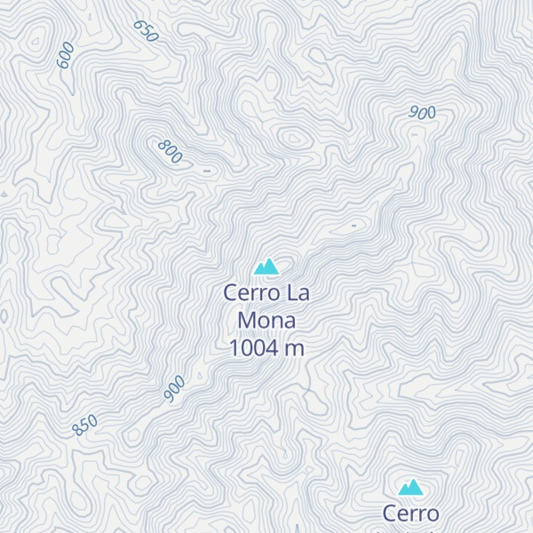 Map of Cerro La Mona