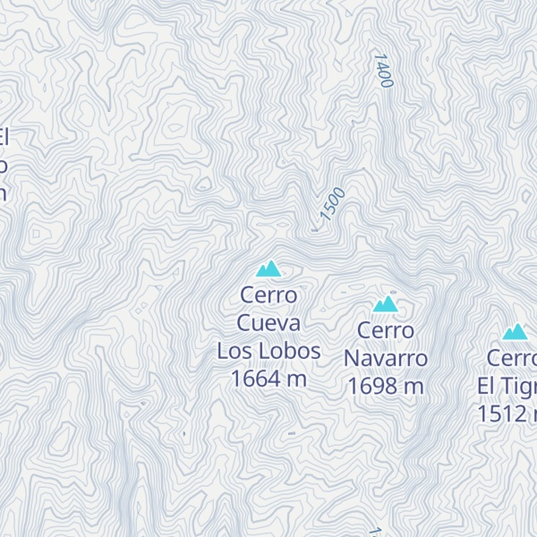 Map of Cerro Cueva Los Lobos