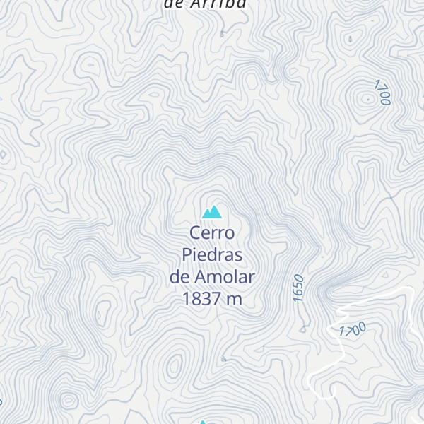 Map of Cerro Piedras de Amolar