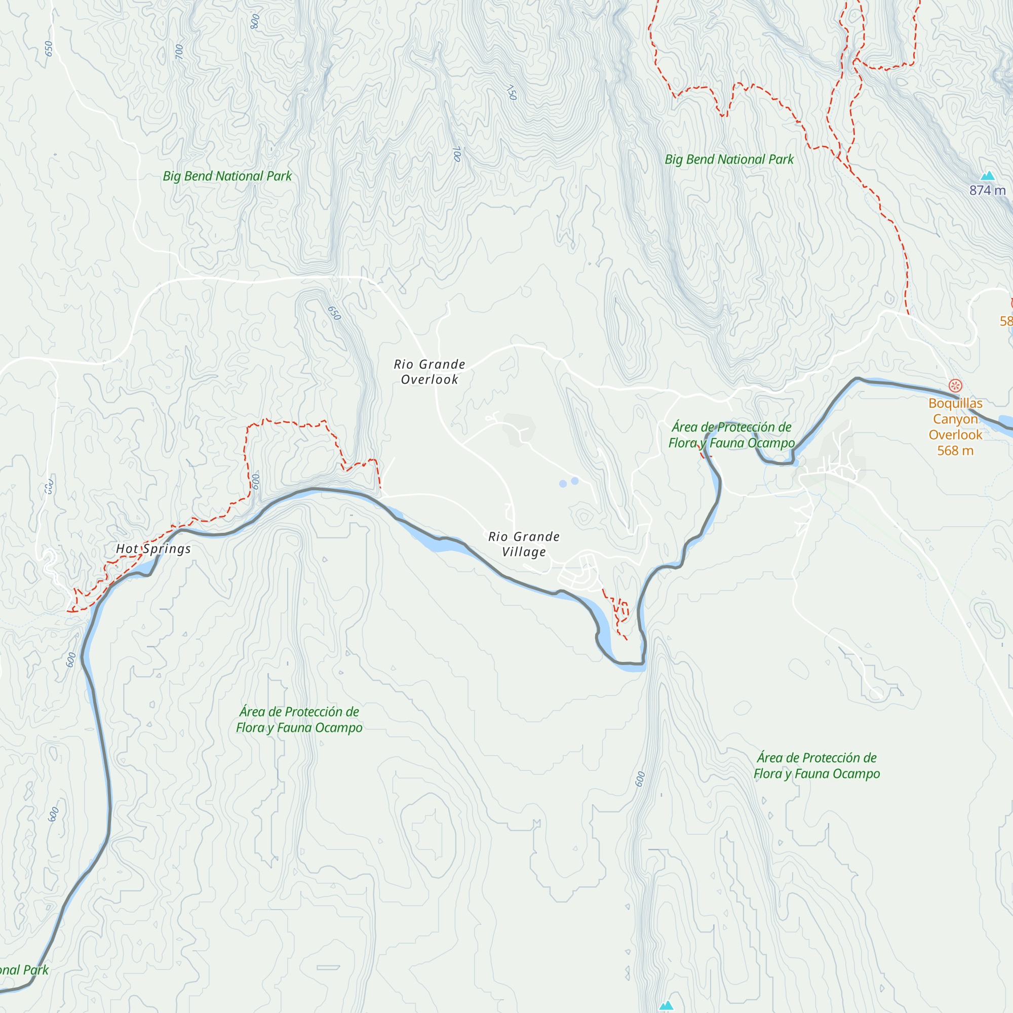 Rio Grande Village Visitor Center map