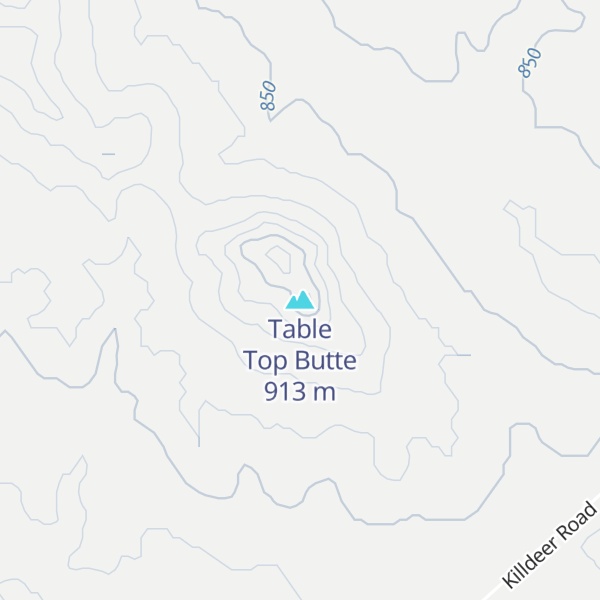 Map of Table Top Butte