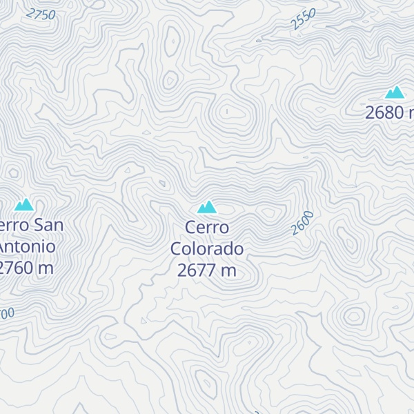 Map of Cerro Colorado