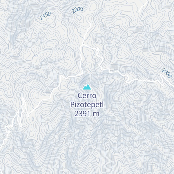 Map of Cerro Pizotepetl